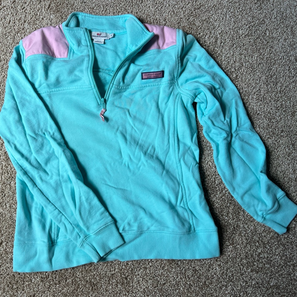 Vineyard Vines Turquoise and Pink Shep Shirt